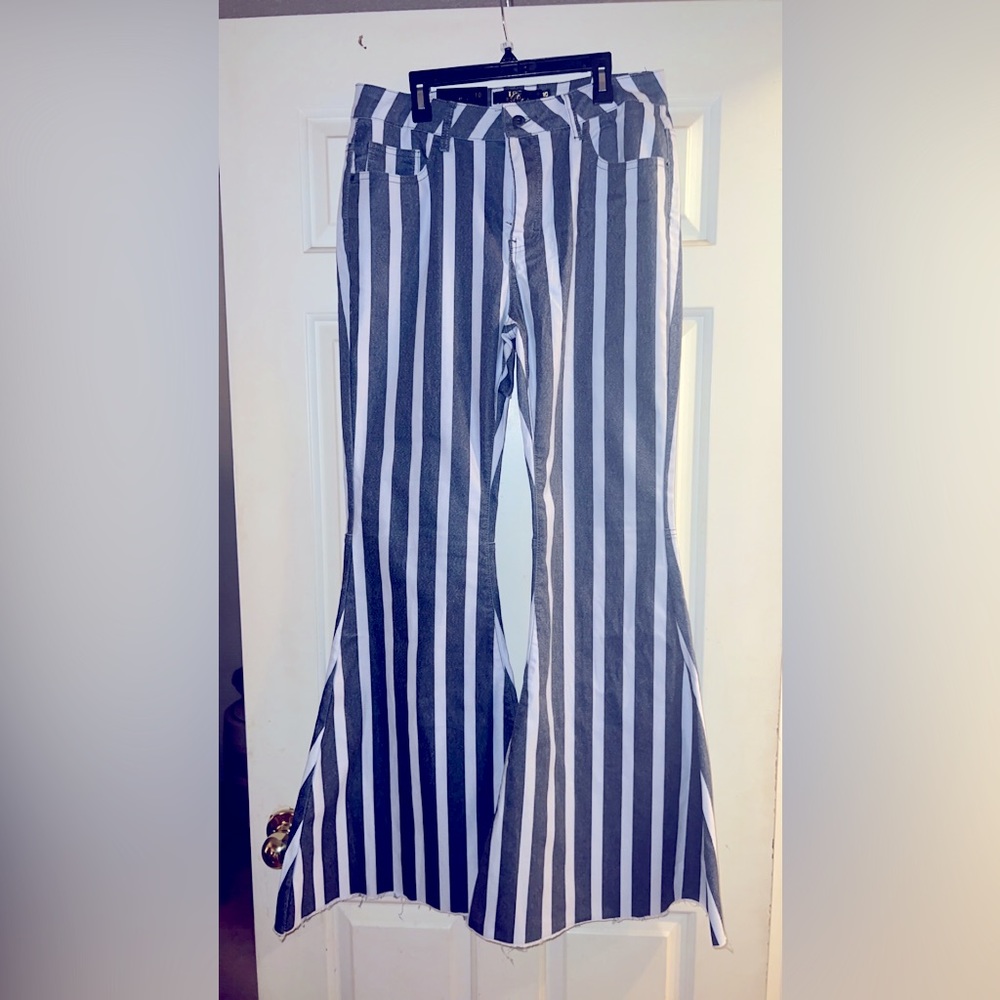 L&B striped Flare Jeans